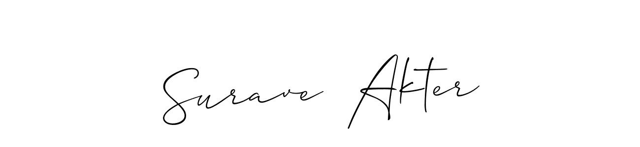 Make a beautiful signature design for name Surave  Akter. Use this online signature maker to create a handwritten signature for free. Surave  Akter signature style 2 images and pictures png