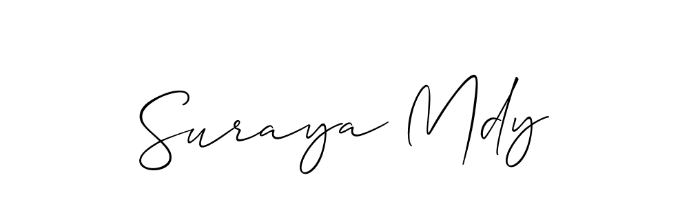 Make a beautiful signature design for name Suraya Mdy. With this signature (Allison_Script) style, you can create a handwritten signature for free. Suraya Mdy signature style 2 images and pictures png