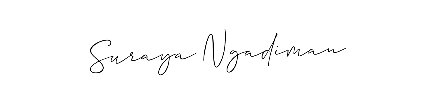 How to make Suraya Ngadiman name signature. Use Allison_Script style for creating short signs online. This is the latest handwritten sign. Suraya Ngadiman signature style 2 images and pictures png