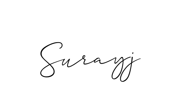 Similarly Allison_Script is the best handwritten signature design. Signature creator online .You can use it as an online autograph creator for name Surayj. Surayj signature style 2 images and pictures png