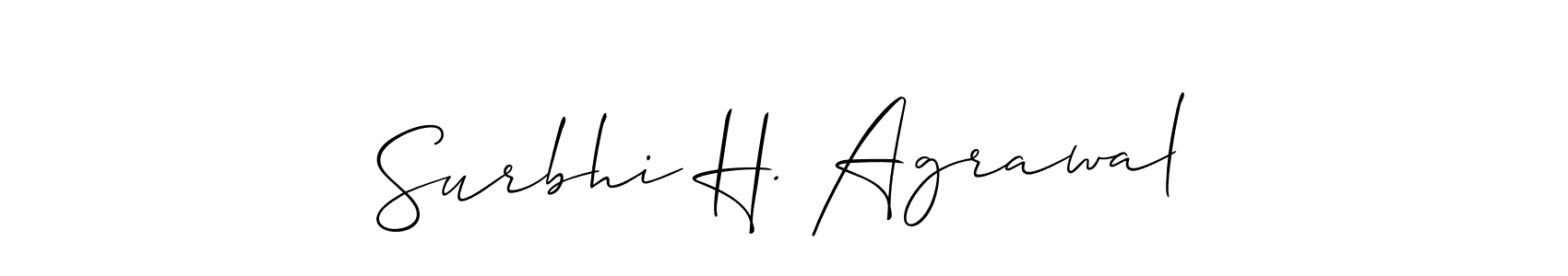 Make a beautiful signature design for name Surbhi H. Agrawal. Use this online signature maker to create a handwritten signature for free. Surbhi H. Agrawal signature style 2 images and pictures png