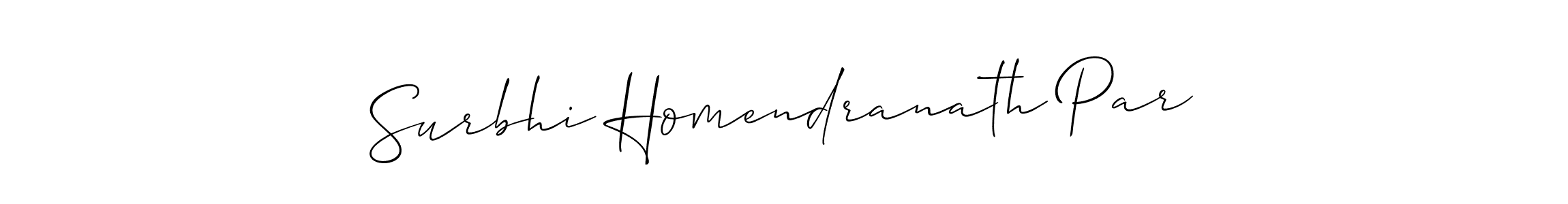if you are searching for the best signature style for your name Surbhi Homendranath Par. so please give up your signature search. here we have designed multiple signature styles  using Allison_Script. Surbhi Homendranath Par signature style 2 images and pictures png