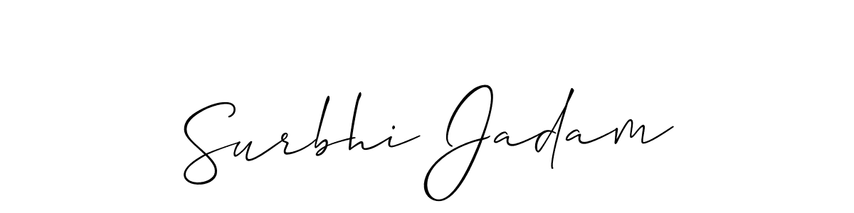 Surbhi Jadam stylish signature style. Best Handwritten Sign (Allison_Script) for my name. Handwritten Signature Collection Ideas for my name Surbhi Jadam. Surbhi Jadam signature style 2 images and pictures png