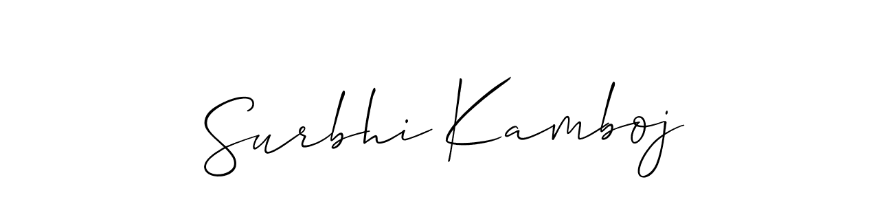 How to make Surbhi Kamboj name signature. Use Allison_Script style for creating short signs online. This is the latest handwritten sign. Surbhi Kamboj signature style 2 images and pictures png