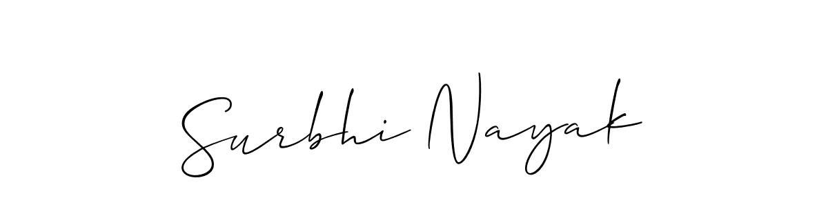 Make a short Surbhi Nayak signature style. Manage your documents anywhere anytime using Allison_Script. Create and add eSignatures, submit forms, share and send files easily. Surbhi Nayak signature style 2 images and pictures png