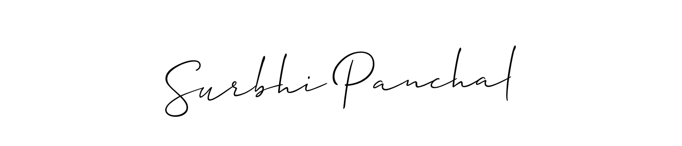 Design your own signature with our free online signature maker. With this signature software, you can create a handwritten (Allison_Script) signature for name Surbhi Panchal. Surbhi Panchal signature style 2 images and pictures png