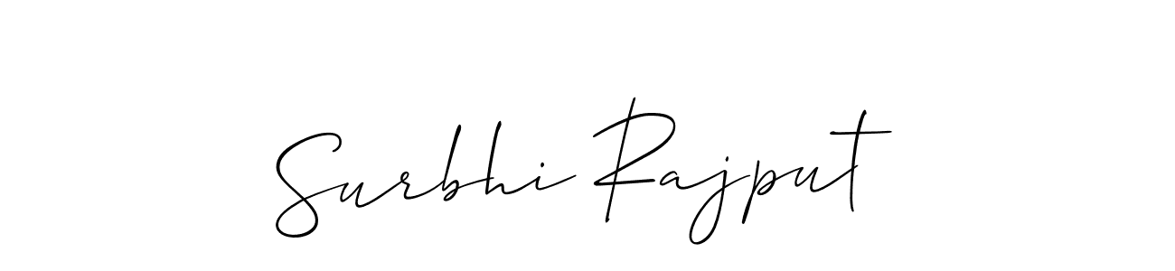 It looks lik you need a new signature style for name Surbhi Rajput. Design unique handwritten (Allison_Script) signature with our free signature maker in just a few clicks. Surbhi Rajput signature style 2 images and pictures png