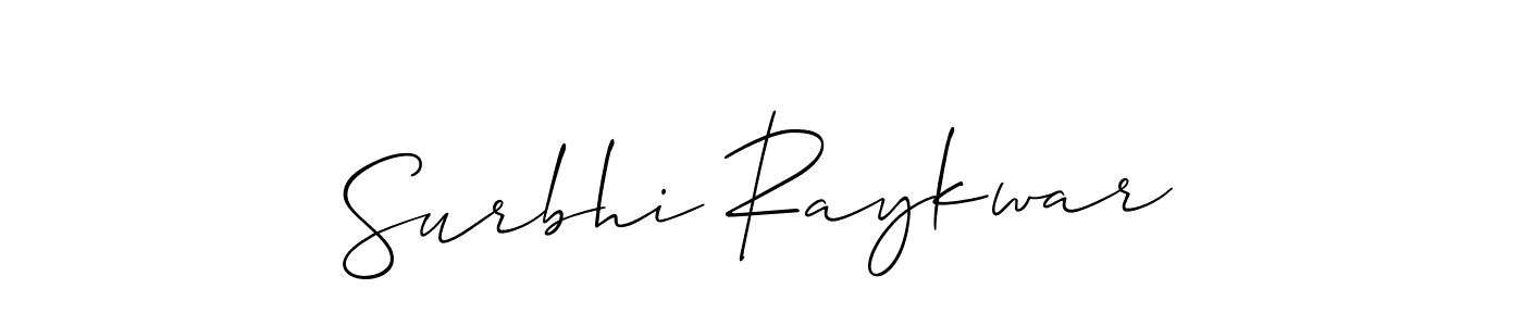 Use a signature maker to create a handwritten signature online. With this signature software, you can design (Allison_Script) your own signature for name Surbhi Raykwar. Surbhi Raykwar signature style 2 images and pictures png