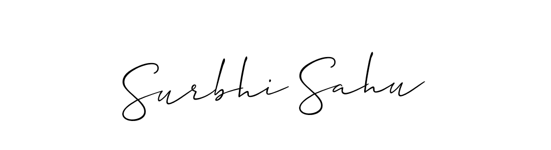 How to make Surbhi Sahu signature? Allison_Script is a professional autograph style. Create handwritten signature for Surbhi Sahu name. Surbhi Sahu signature style 2 images and pictures png