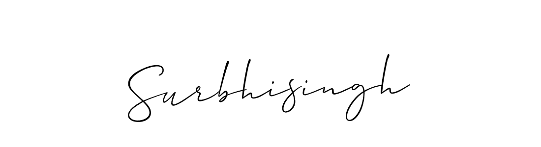 How to Draw Surbhisingh signature style? Allison_Script is a latest design signature styles for name Surbhisingh. Surbhisingh signature style 2 images and pictures png