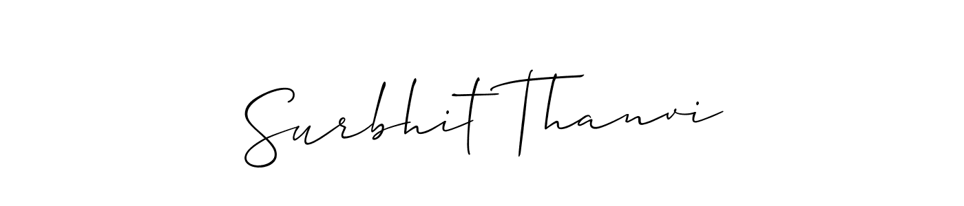 How to Draw Surbhit Thanvi signature style? Allison_Script is a latest design signature styles for name Surbhit Thanvi. Surbhit Thanvi signature style 2 images and pictures png