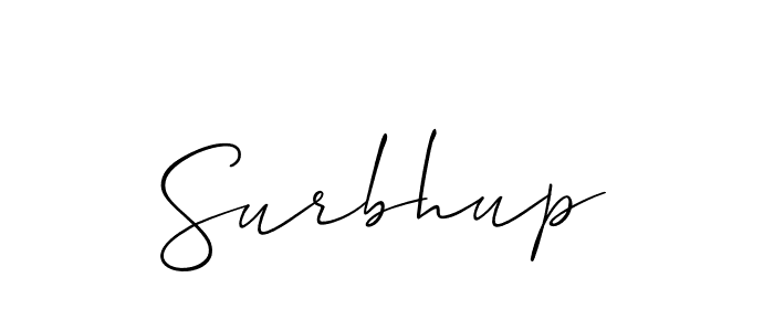 How to make Surbhup signature? Allison_Script is a professional autograph style. Create handwritten signature for Surbhup name. Surbhup signature style 2 images and pictures png