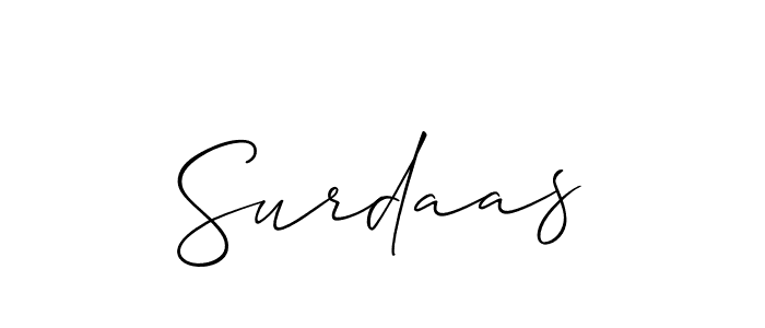 Surdaas stylish signature style. Best Handwritten Sign (Allison_Script) for my name. Handwritten Signature Collection Ideas for my name Surdaas. Surdaas signature style 2 images and pictures png