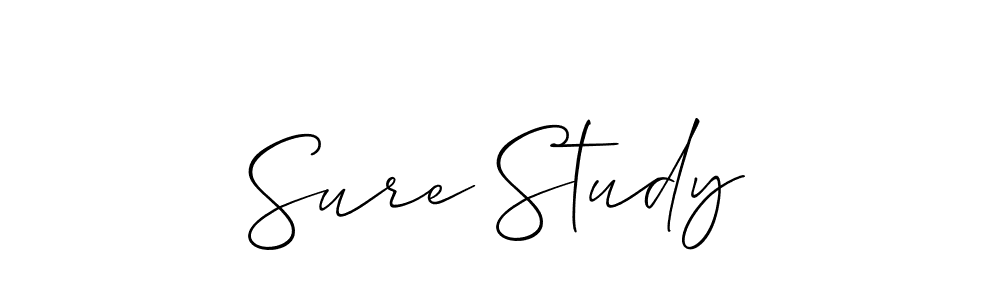 How to Draw Sure Study signature style? Allison_Script is a latest design signature styles for name Sure Study. Sure Study signature style 2 images and pictures png