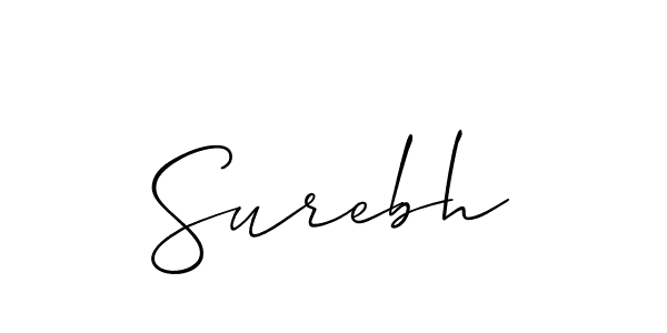 Make a beautiful signature design for name Surebh. Use this online signature maker to create a handwritten signature for free. Surebh signature style 2 images and pictures png