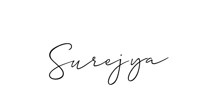 Best and Professional Signature Style for Surejya. Allison_Script Best Signature Style Collection. Surejya signature style 2 images and pictures png