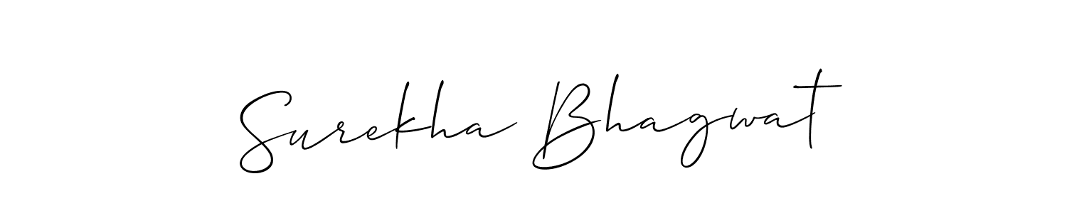 Use a signature maker to create a handwritten signature online. With this signature software, you can design (Allison_Script) your own signature for name Surekha Bhagwat. Surekha Bhagwat signature style 2 images and pictures png