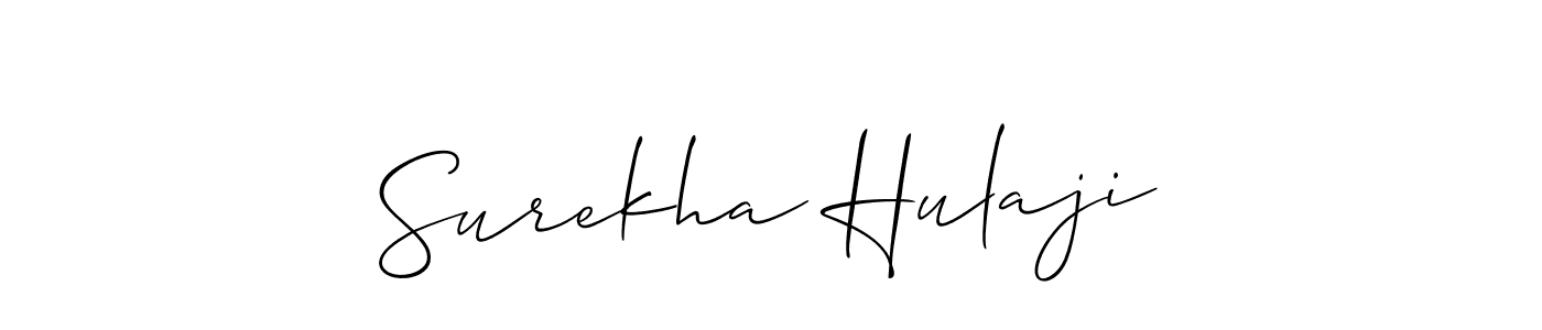 if you are searching for the best signature style for your name Surekha Hulaji. so please give up your signature search. here we have designed multiple signature styles  using Allison_Script. Surekha Hulaji signature style 2 images and pictures png