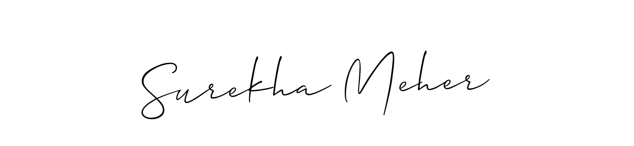 Make a beautiful signature design for name Surekha Meher. Use this online signature maker to create a handwritten signature for free. Surekha Meher signature style 2 images and pictures png