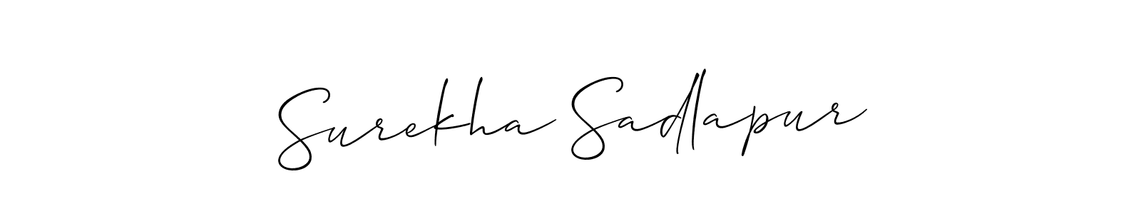 Make a beautiful signature design for name Surekha Sadlapur. Use this online signature maker to create a handwritten signature for free. Surekha Sadlapur signature style 2 images and pictures png