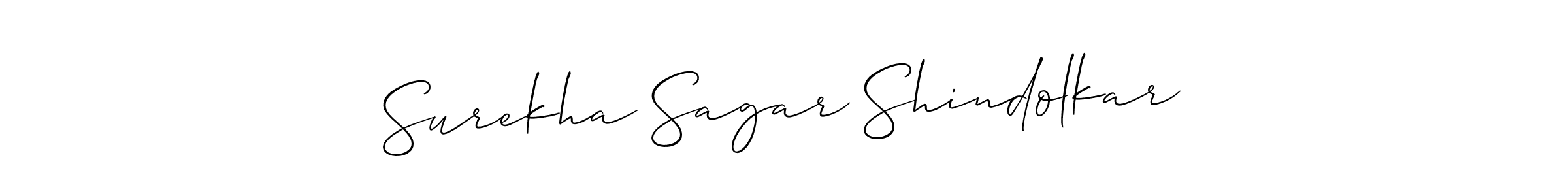 It looks lik you need a new signature style for name Surekha Sagar Shindolkar. Design unique handwritten (Allison_Script) signature with our free signature maker in just a few clicks. Surekha Sagar Shindolkar signature style 2 images and pictures png