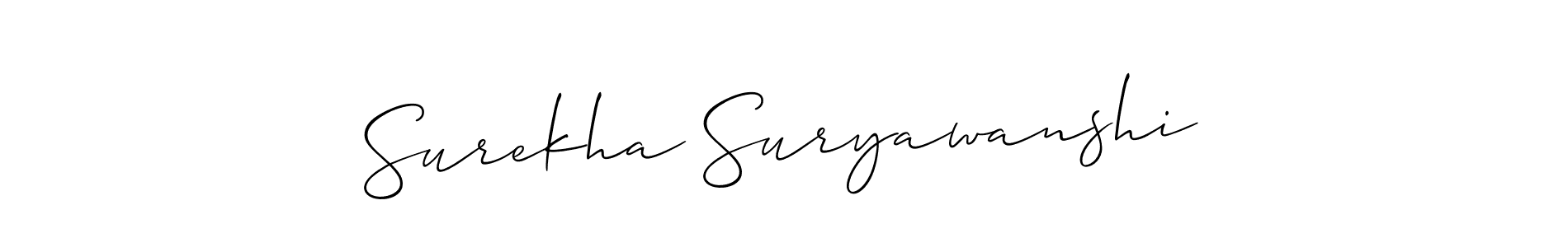 Also we have Surekha Suryawanshi name is the best signature style. Create professional handwritten signature collection using Allison_Script autograph style. Surekha Suryawanshi signature style 2 images and pictures png