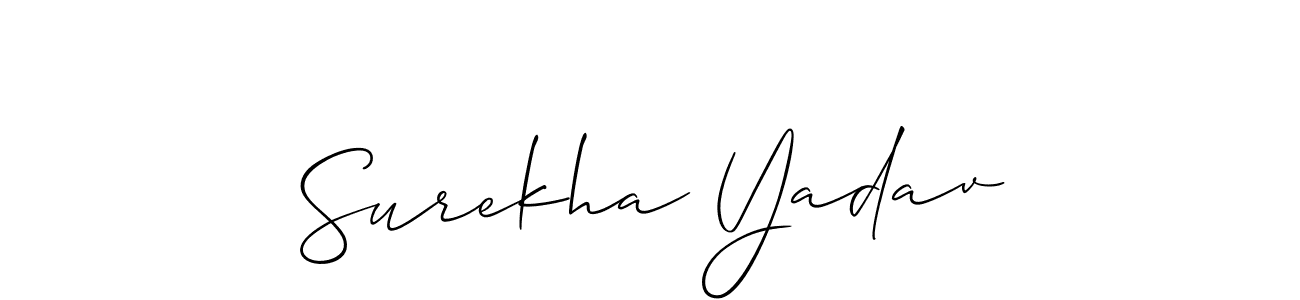How to make Surekha Yadav name signature. Use Allison_Script style for creating short signs online. This is the latest handwritten sign. Surekha Yadav signature style 2 images and pictures png