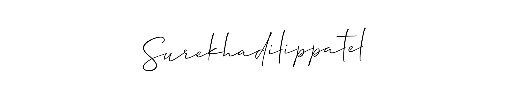 How to Draw Surekhadilippatel signature style? Allison_Script is a latest design signature styles for name Surekhadilippatel. Surekhadilippatel signature style 2 images and pictures png