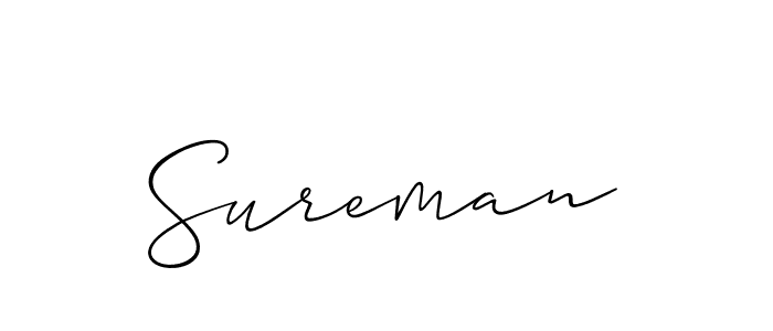 Sureman stylish signature style. Best Handwritten Sign (Allison_Script) for my name. Handwritten Signature Collection Ideas for my name Sureman. Sureman signature style 2 images and pictures png