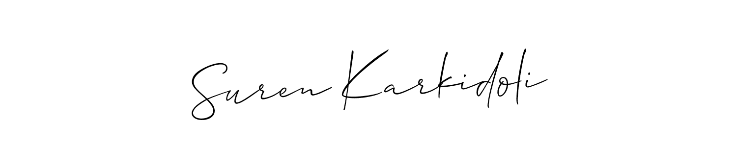 Design your own signature with our free online signature maker. With this signature software, you can create a handwritten (Allison_Script) signature for name Suren Karkidoli. Suren Karkidoli signature style 2 images and pictures png