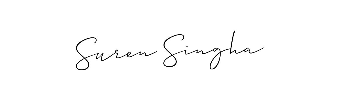 It looks lik you need a new signature style for name Suren Singha. Design unique handwritten (Allison_Script) signature with our free signature maker in just a few clicks. Suren Singha signature style 2 images and pictures png