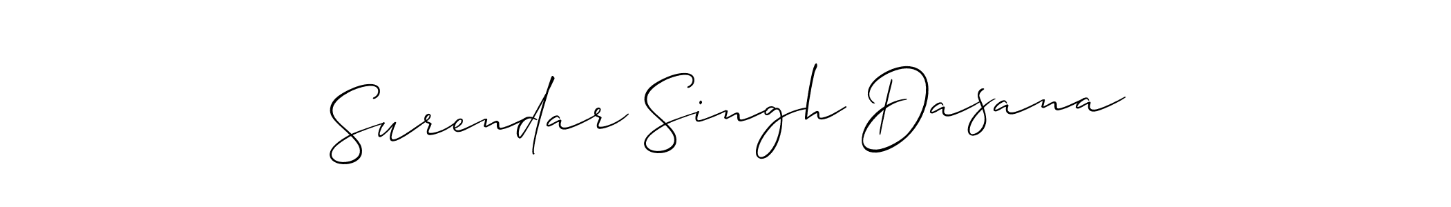 Similarly Allison_Script is the best handwritten signature design. Signature creator online .You can use it as an online autograph creator for name Surendar Singh Dasana. Surendar Singh Dasana signature style 2 images and pictures png