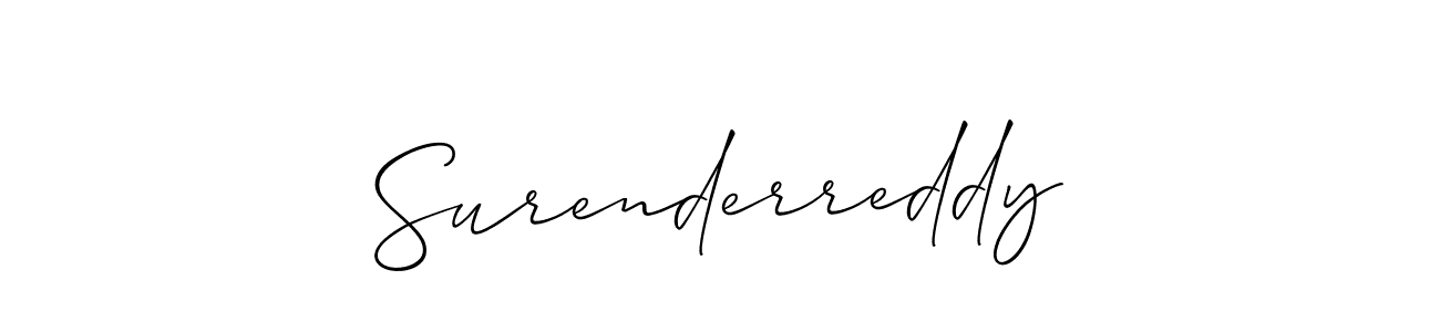 Create a beautiful signature design for name Surenderreddy. With this signature (Allison_Script) fonts, you can make a handwritten signature for free. Surenderreddy signature style 2 images and pictures png