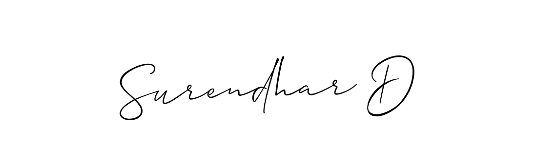 How to Draw Surendhar D signature style? Allison_Script is a latest design signature styles for name Surendhar D. Surendhar D signature style 2 images and pictures png
