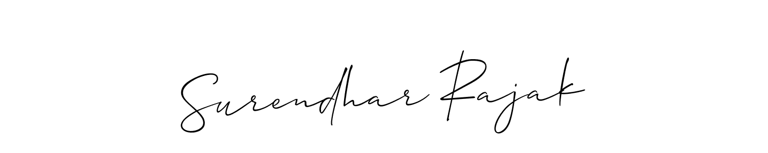 if you are searching for the best signature style for your name Surendhar Rajak. so please give up your signature search. here we have designed multiple signature styles  using Allison_Script. Surendhar Rajak signature style 2 images and pictures png