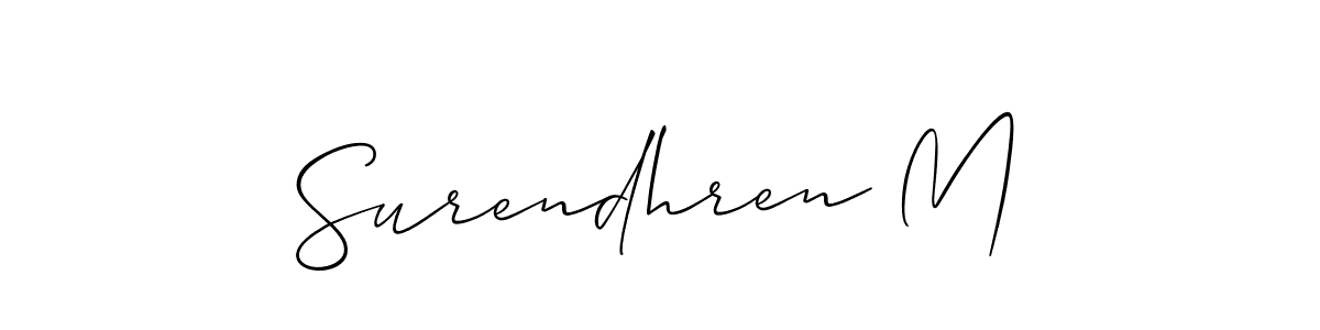 Here are the top 10 professional signature styles for the name Surendhren M. These are the best autograph styles you can use for your name. Surendhren M signature style 2 images and pictures png