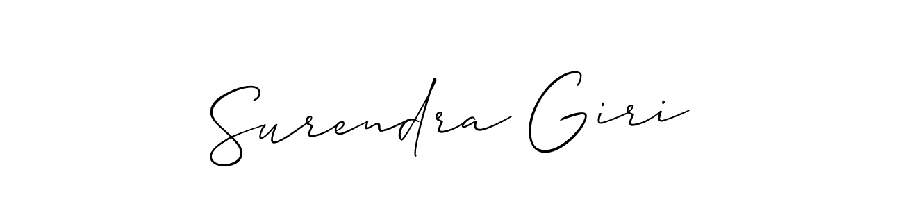 How to make Surendra Giri signature? Allison_Script is a professional autograph style. Create handwritten signature for Surendra Giri name. Surendra Giri signature style 2 images and pictures png