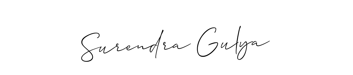 How to make Surendra Gulya name signature. Use Allison_Script style for creating short signs online. This is the latest handwritten sign. Surendra Gulya signature style 2 images and pictures png