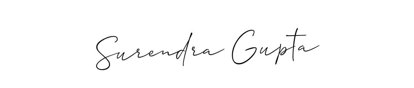 Use a signature maker to create a handwritten signature online. With this signature software, you can design (Allison_Script) your own signature for name Surendra Gupta. Surendra Gupta signature style 2 images and pictures png