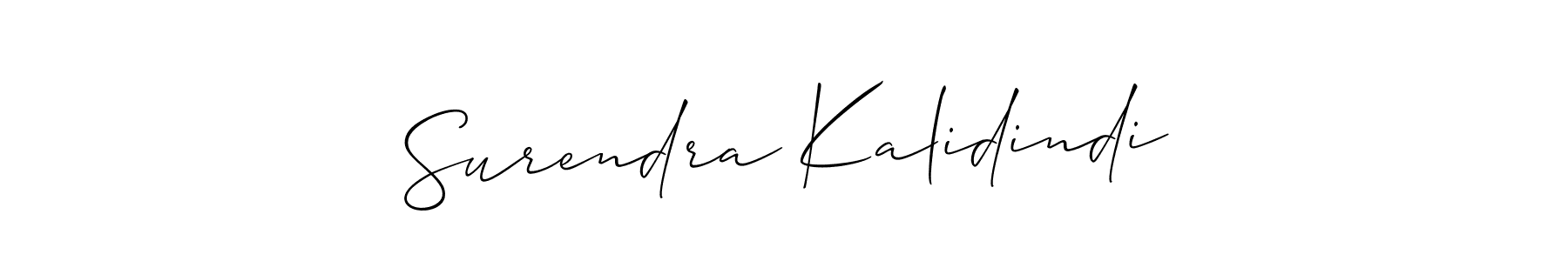 It looks lik you need a new signature style for name Surendra Kalidindi. Design unique handwritten (Allison_Script) signature with our free signature maker in just a few clicks. Surendra Kalidindi signature style 2 images and pictures png