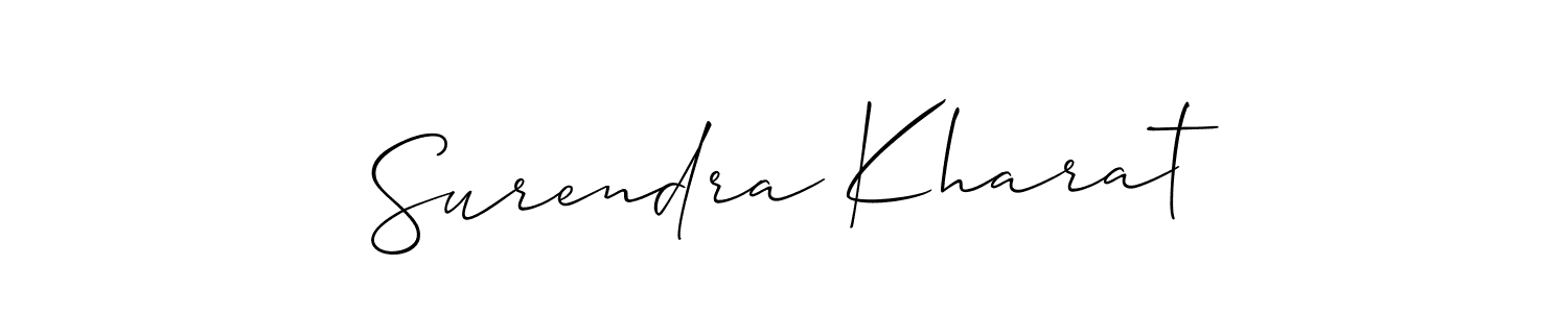How to make Surendra Kharat name signature. Use Allison_Script style for creating short signs online. This is the latest handwritten sign. Surendra Kharat signature style 2 images and pictures png