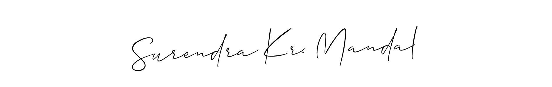 Similarly Allison_Script is the best handwritten signature design. Signature creator online .You can use it as an online autograph creator for name Surendra Kr. Mandal. Surendra Kr. Mandal signature style 2 images and pictures png