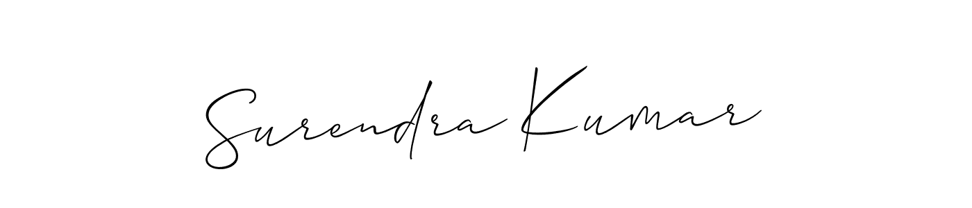 Use a signature maker to create a handwritten signature online. With this signature software, you can design (Allison_Script) your own signature for name Surendra Kumar. Surendra Kumar signature style 2 images and pictures png