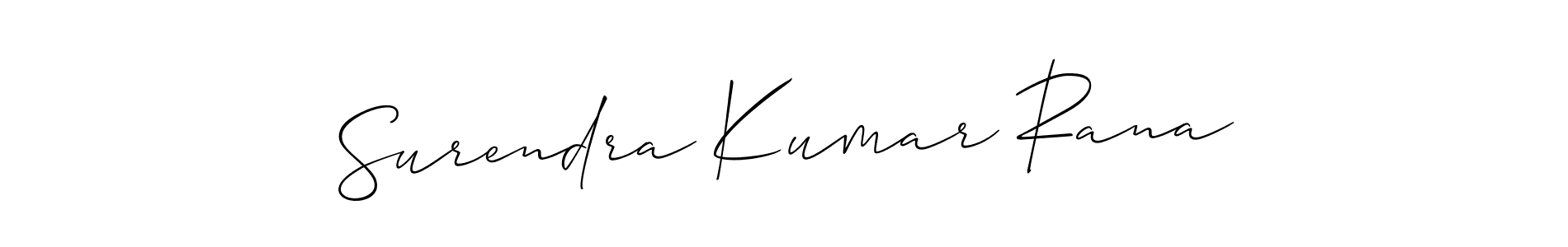 You should practise on your own different ways (Allison_Script) to write your name (Surendra Kumar Rana) in signature. don't let someone else do it for you. Surendra Kumar Rana signature style 2 images and pictures png