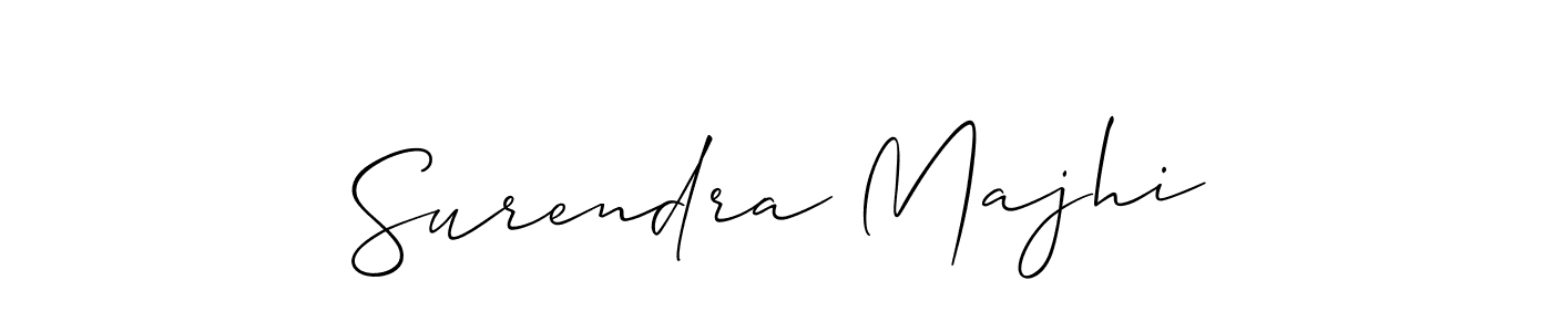 Design your own signature with our free online signature maker. With this signature software, you can create a handwritten (Allison_Script) signature for name Surendra Majhi. Surendra Majhi signature style 2 images and pictures png