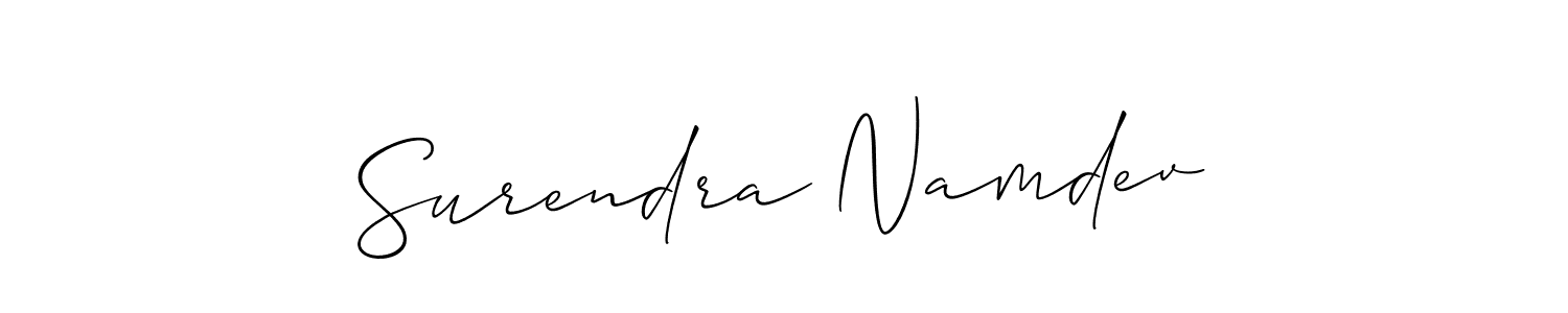 Create a beautiful signature design for name Surendra Namdev. With this signature (Allison_Script) fonts, you can make a handwritten signature for free. Surendra Namdev signature style 2 images and pictures png