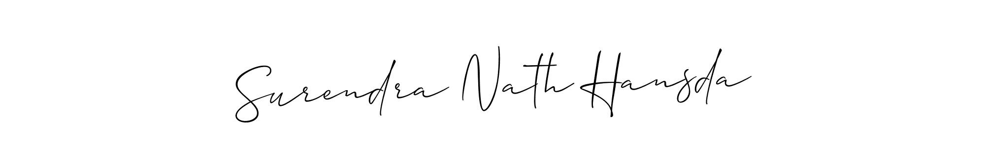 How to Draw Surendra Nath Hansda signature style? Allison_Script is a latest design signature styles for name Surendra Nath Hansda. Surendra Nath Hansda signature style 2 images and pictures png