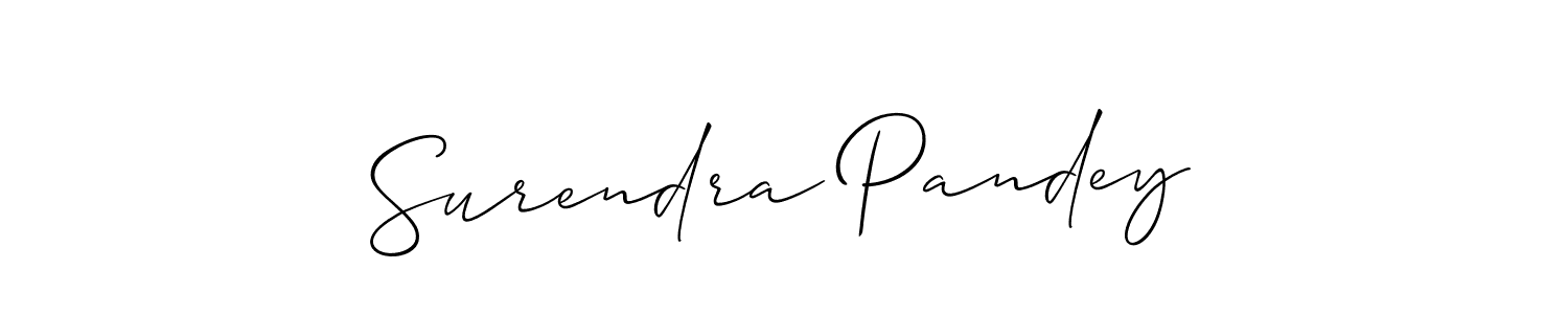 It looks lik you need a new signature style for name Surendra Pandey. Design unique handwritten (Allison_Script) signature with our free signature maker in just a few clicks. Surendra Pandey signature style 2 images and pictures png