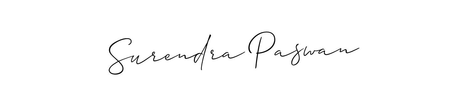 Make a beautiful signature design for name Surendra Paswan. With this signature (Allison_Script) style, you can create a handwritten signature for free. Surendra Paswan signature style 2 images and pictures png