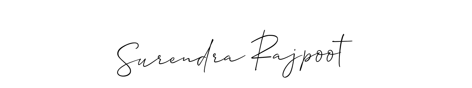 Use a signature maker to create a handwritten signature online. With this signature software, you can design (Allison_Script) your own signature for name Surendra Rajpoot. Surendra Rajpoot signature style 2 images and pictures png